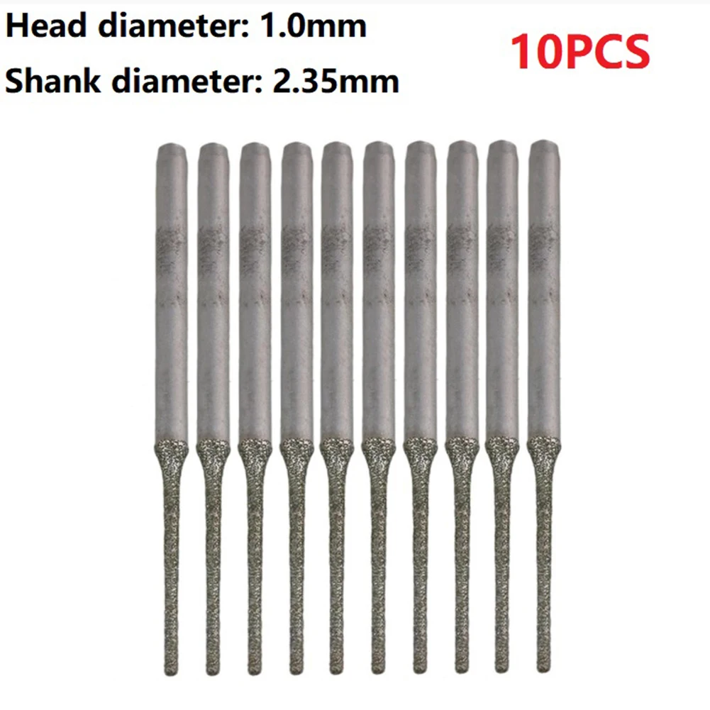 Hole Saw Solid Bits Needle Shank Silver 10pcs Tool Accessories Agate Bowlder Diamond+Steel Drill Drilling Lapidary 1mm
Hole Saw Solid Bits Needle Shank Silver 10pcs Tool Accessories Agate Bowlder Diamond+Steel Drill Drilling Lapidary 1mm