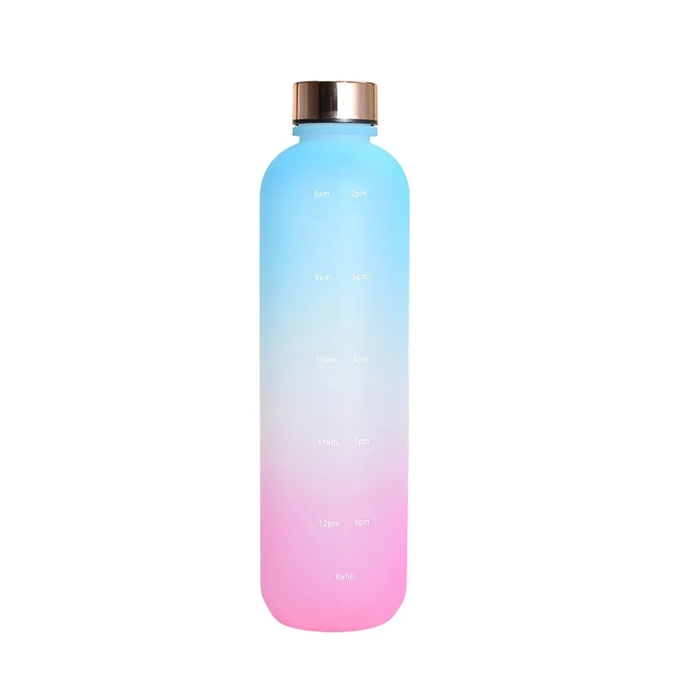 1000ML Water Bottle With Time Marker for Student Plastic Space Cup Large-Capacity Transparent Frosted Water Cup Copper Lid Sport
1000ML Water Bottle With Time Marker for Student Plastic Space Cup Large-Capacity Transparent Frosted Water Cup Copper Lid Sport