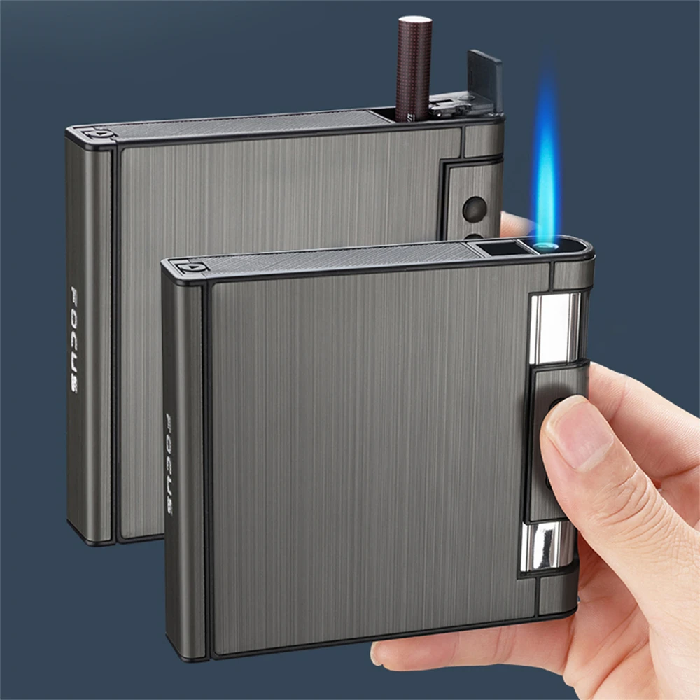 20 Pack Metal Cigarette Case Lighter Large Capacity Cigarette Case With Inflatable Lighter Y Cigarette Case Men Gift
20 Pack Metal Cigarette Case Lighter Large Capacity Cigarette Case With Inflatable Lighter Y Cigarette Case Men Gift