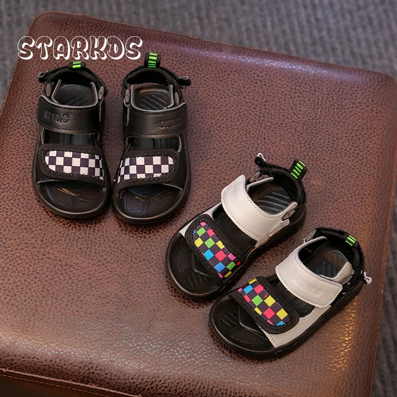 Premium Leather Sandals Boys Summer Fashion Checkered Sport Sandalias Baby Kids Casual Soft Flat Beach Shoes
Premium Leather Sandals Boys Summer Fashion Checkered Sport Sandalias Baby Kids Casual Soft Flat Beach Shoes