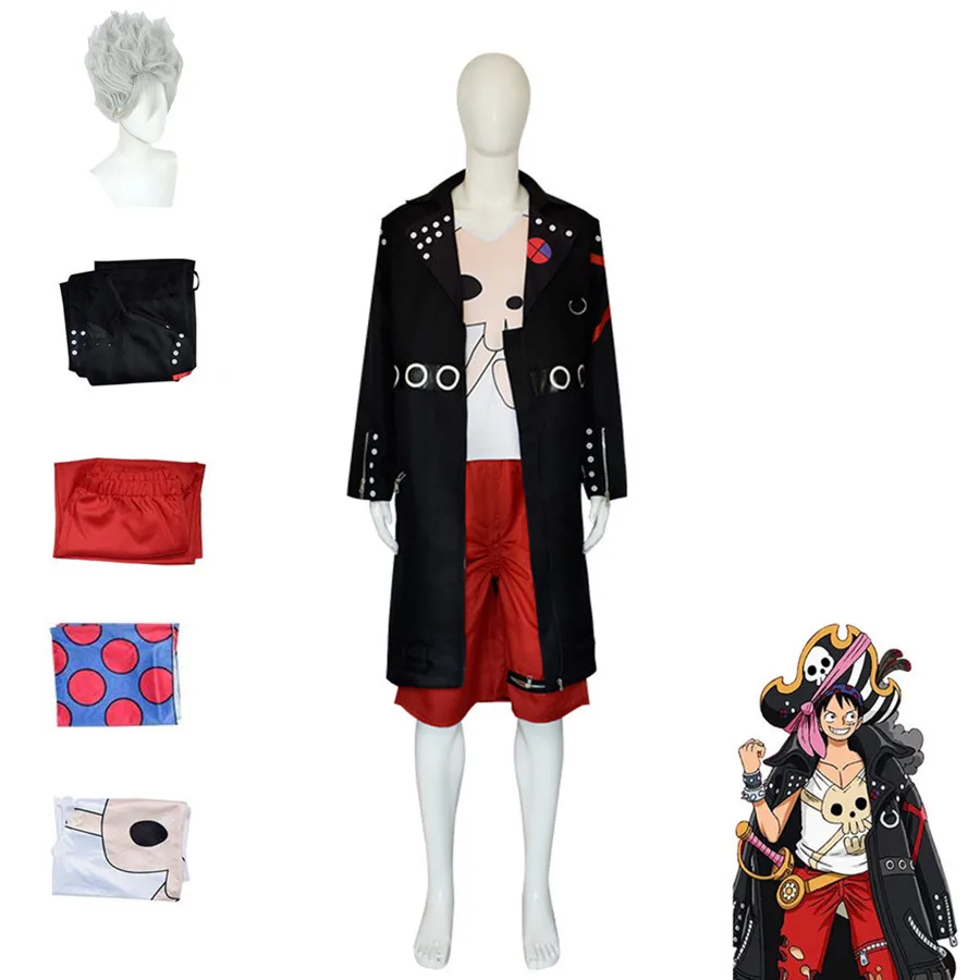 Аниме Обезьяна D. Костюм для косплея Luffy, шорты с рукавом, черная ветровка, пальто, головной убор, серебристый парик, костюм на Хэллоуин для мужчин и женщин для взрослых
Аниме Обезьяна D. Костюм для косплея Luffy, шорты с рукавом, черная ветровка, пальто, головной убор, серебристый парик, костюм на Хэллоуин для мужчин и женщин для взрослых