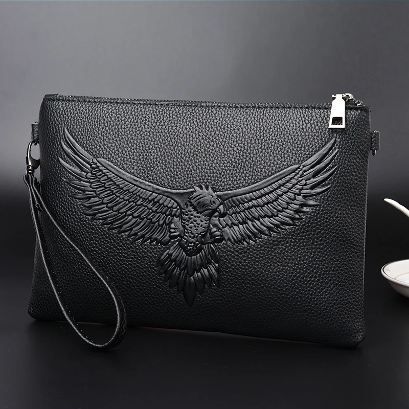 New Men's Lychee Textured Clutch Bag Letter Embossed Mobile Phone Bag Wallet
New Men's Lychee Textured Clutch Bag Letter Embossed Mobile Phone Bag Wallet