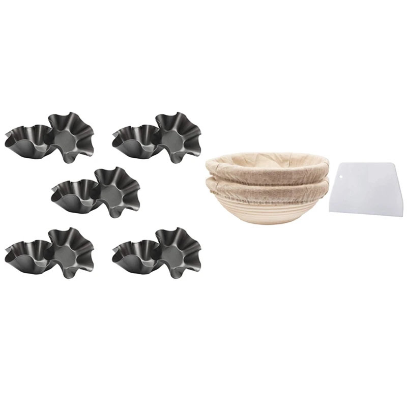 10Pcs Tortilla Pan Set(Black) & Round Set,2 Yeast Baskets For Bread And Bread Dough, Banneton Proofing Basket
10Pcs Tortilla Pan Set(Black) & Round Set,2 Yeast Baskets For Bread And Bread Dough, Banneton Proofing Basket