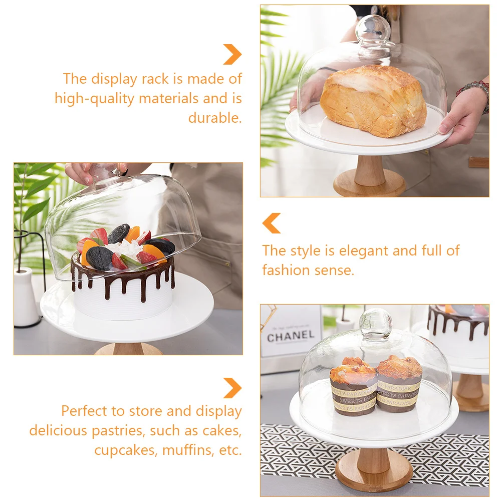Ceramic Cake Plate with Glass Dome Glass Dessert Holder Clear Cupcake Stand Decorative Serving Tray Dish Rack for Fruit Dessert
Ceramic Cake Plate with Glass Dome Glass Dessert Holder Clear Cupcake Stand Decorative Serving Tray Dish Rack for Fruit Dessert