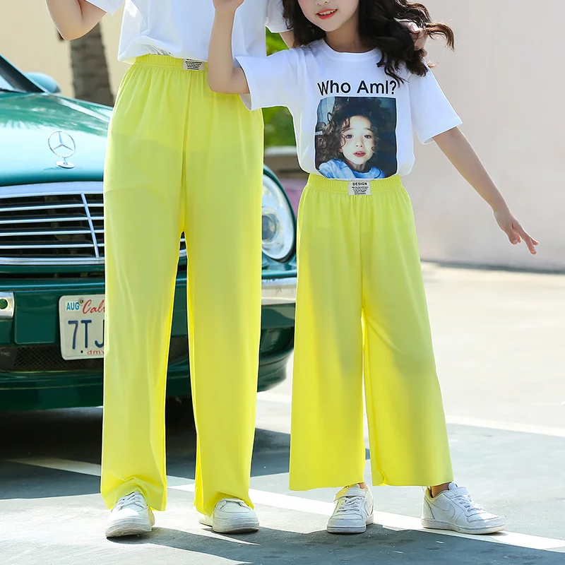New Mommy&girls Thin Cool Long Trousers Solid Color Candy Yellow Baby Pants Black Kids Mother Daughter Matching Clothes 
New Mommy&girls Thin Cool Long Trousers Solid Color Candy Yellow Baby Pants Black Kids Mother Daughter Matching Clothes