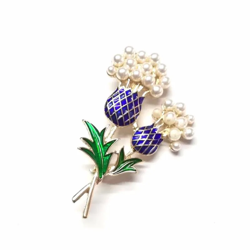 

VintageRetro Pineapple Tree Drop Glaze Inlaid Pearl Western Elegant Brooch Jewelry Brooch Lady Charm Jewelry