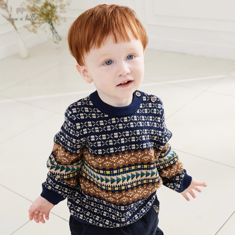 Dave Bella Warm Boys Sweater Winter Boy Knitwear Color Plaid Round Neck Bottoming Shirt For 2-9 Years Kids Sweater DB4224236
Dave Bella Warm Boys Sweater Winter Boy Knitwear Color Plaid Round Neck Bottoming Shirt For 2-9 Years Kids Sweater DB4224236