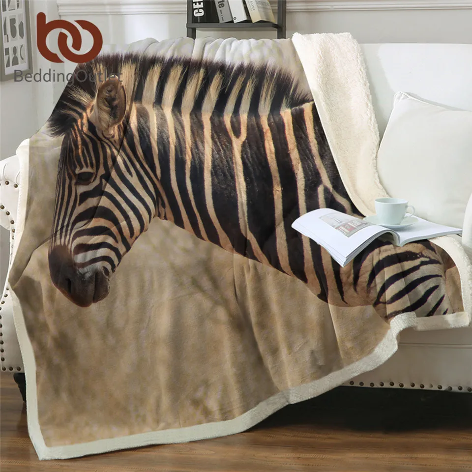 

BeddingOutlet плед в виде зебры, плюшевое покрывало с 3D принтом, мягкое пушистое одеяло в виде животного, фиолетовое фланелевое одеяло в виде луга