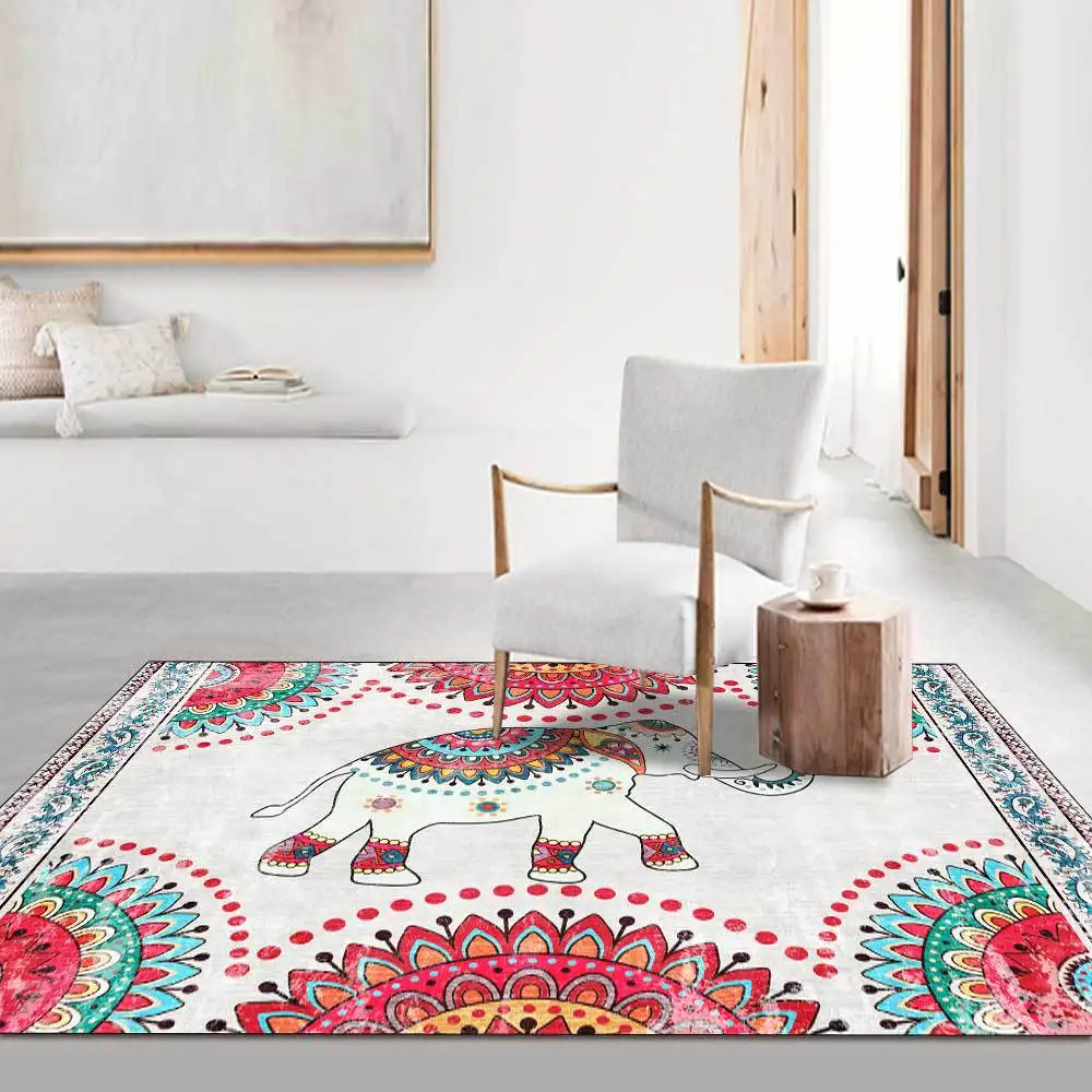 Southeast Asian Style Kids Play Tent Tapete Exotic Ethnic Elephant Living Room Area Carpet Bedroom Bedside Non-Slip Floor Rugs
Southeast Asian Style Kids Play Tent Tapete Exotic Ethnic Elephant Living Room Area Carpet Bedroom Bedside Non-Slip Floor Rugs