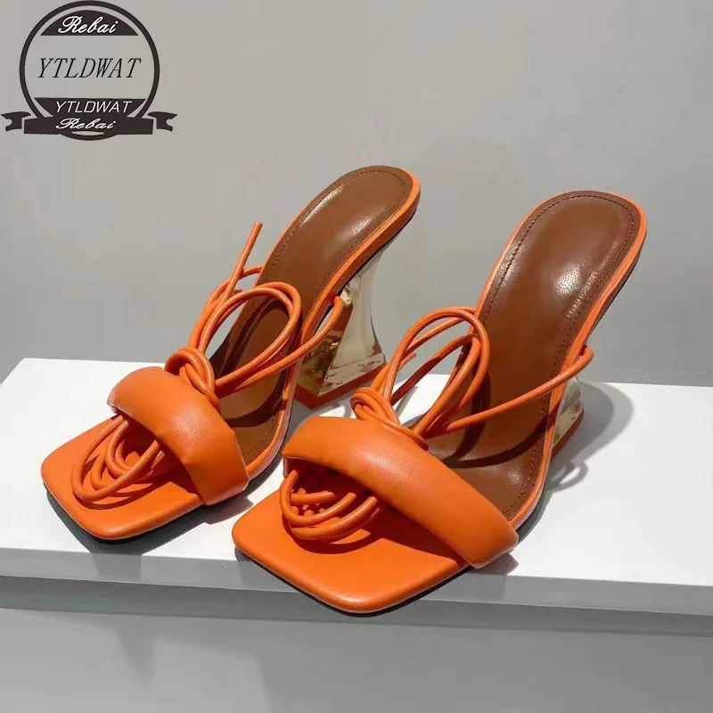 Women's Transparent Orange High Heels Sandals Square Toe Ankle Strap Female Pumps Shoes Size 36-43 YTLDWAT Sandalias Feminina
Women's Transparent Orange High Heels Sandals Square Toe Ankle Strap Female Pumps Shoes Size 36-43 YTLDWAT Sandalias Feminina