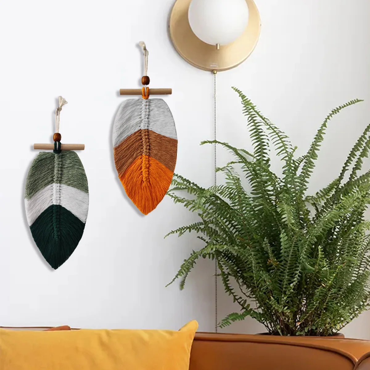 Handmade Woven Leaf Wall Hanging Boho Chic Nordic Leaf Craft Home Decor Aesthetic Wall Tapestry Home Living Room Decoration
Handmade Woven Leaf Wall Hanging Boho Chic Nordic Leaf Craft Home Decor Aesthetic Wall Tapestry Home Living Room Decoration