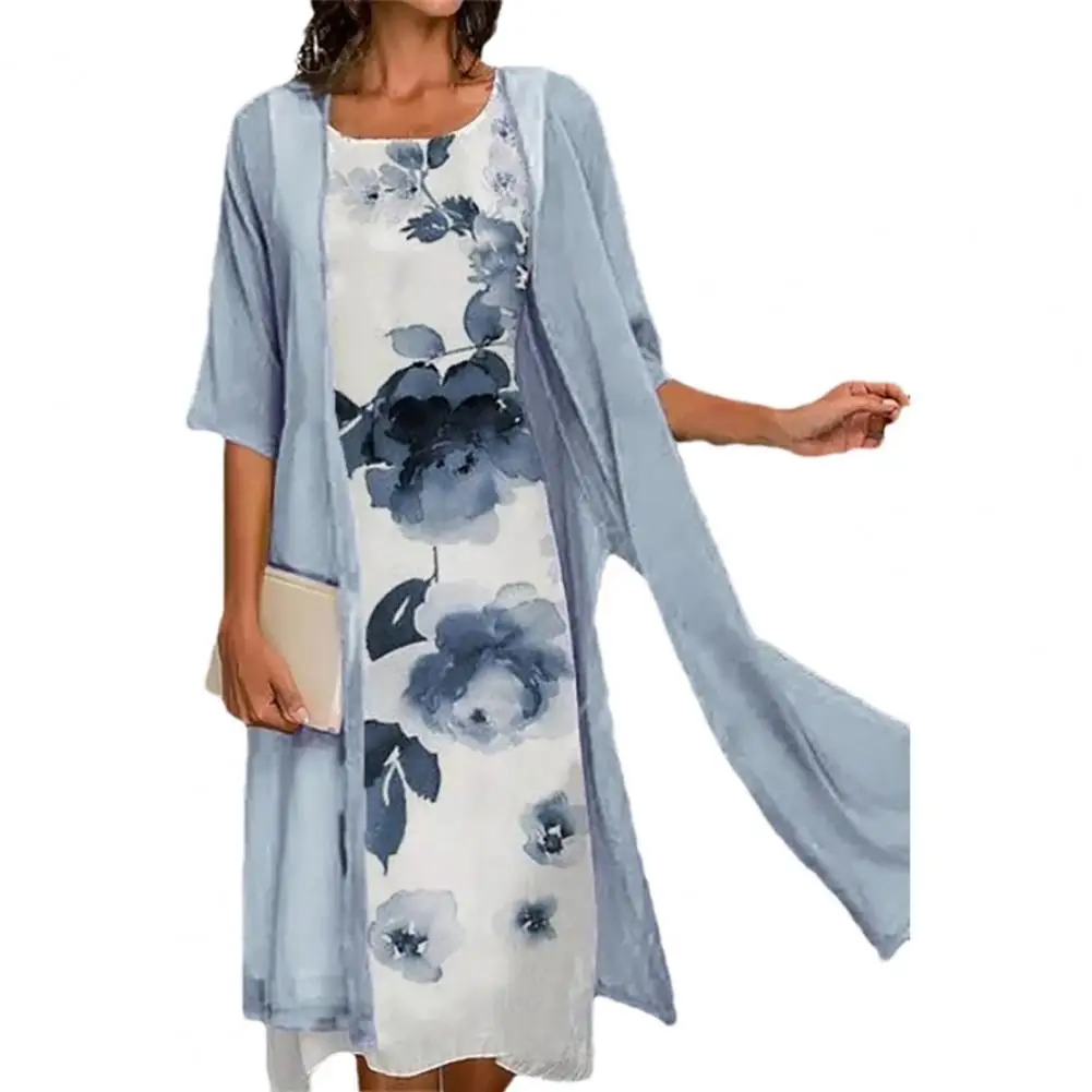 1 Set Office Lady Cardigan Dress Floral Print Bohemian Spring Summer Chiffon Long Dress Set for Party
1 Set Office Lady Cardigan Dress Floral Print Bohemian Spring Summer Chiffon Long Dress Set for Party