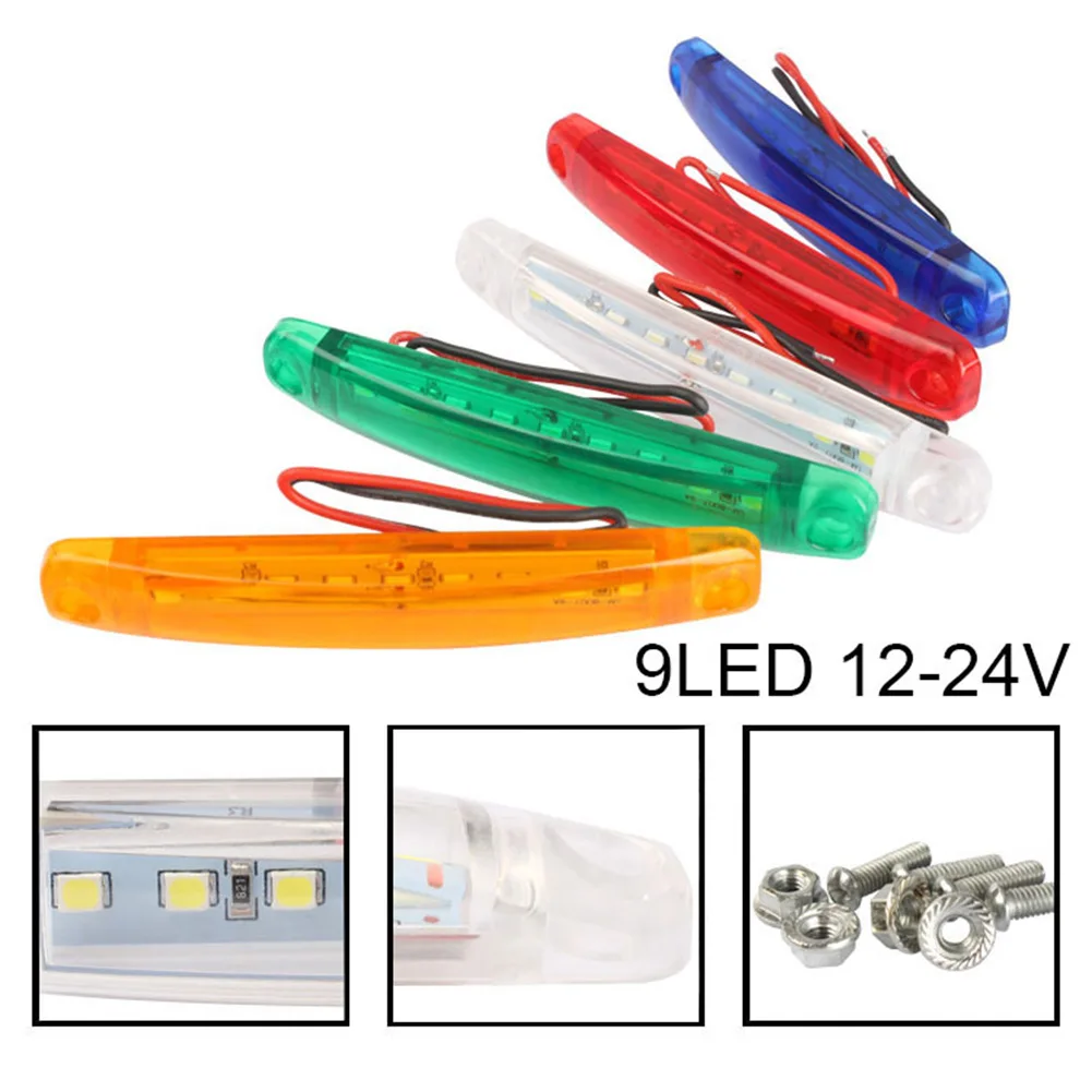 1pc 24V 9 LED Truck Side Marker Indicator Lights Parts Car External Lights Turn Light Clearance Light Car Lights Tool
1pc 24V 9 LED Truck Side Marker Indicator Lights Parts Car External Lights Turn Light Clearance Light Car Lights Tool