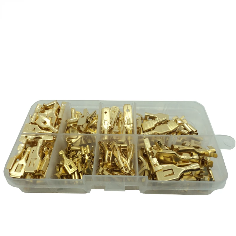 1 BOX 160 Pcs 2.8/4.8/6.3mm Automotive Crimping CableTerminal Blocks Brass Gold Plated Pins For Connectors DJ621B7.8C DJ621-3.5A
1 BOX 160 Pcs 2.8/4.8/6.3mm Automotive Crimping CableTerminal Blocks Brass Gold Plated Pins For Connectors DJ621B7.8C DJ621-3.5A