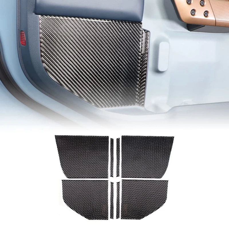 Отделочные наклейки для двери Противоударная панель из мягкого углеродного волокна для Ford Maverick 2022 2023 аксессуары