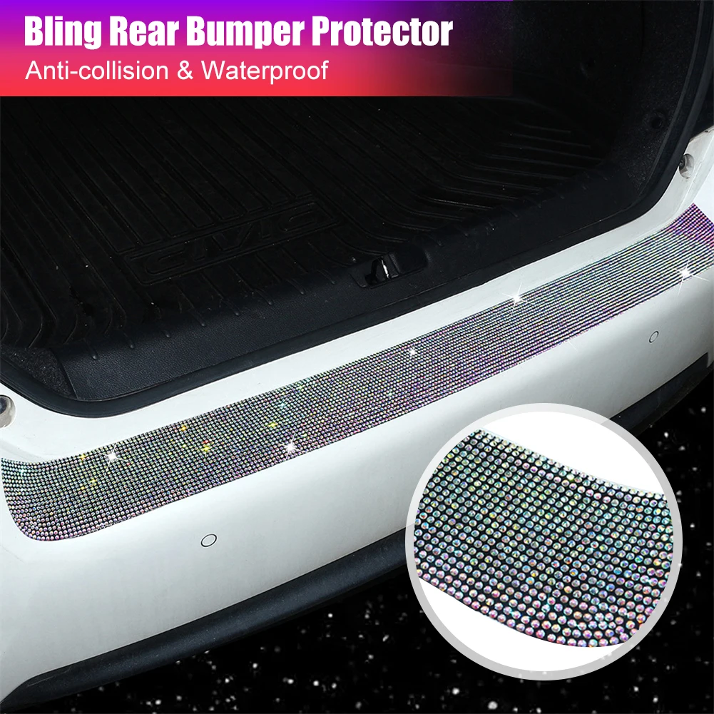 90cm Shiny Rhinestone Car Rear Bumper Protector Universal Trunk Door Sill Guard Entry Guard Anti-Collision Bling Car Accessories
90cm Shiny Rhinestone Car Rear Bumper Protector Universal Trunk Door Sill Guard Entry Guard Anti-Collision Bling Car Accessories