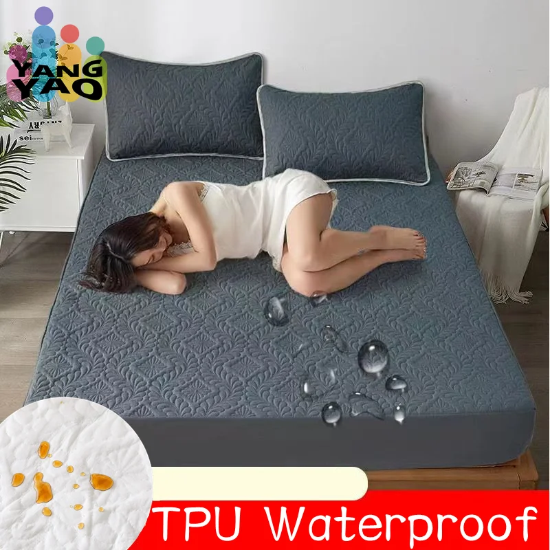 Quilted Waterproof Mattress Cover 160x200cm 180x200cm King Size Quilted Bed Sheet Queen Size Mattress Protector for Double Bed
Quilted Waterproof Mattress Cover 160x200cm 180x200cm King Size Quilted Bed Sheet Queen Size Mattress Protector for Double Bed