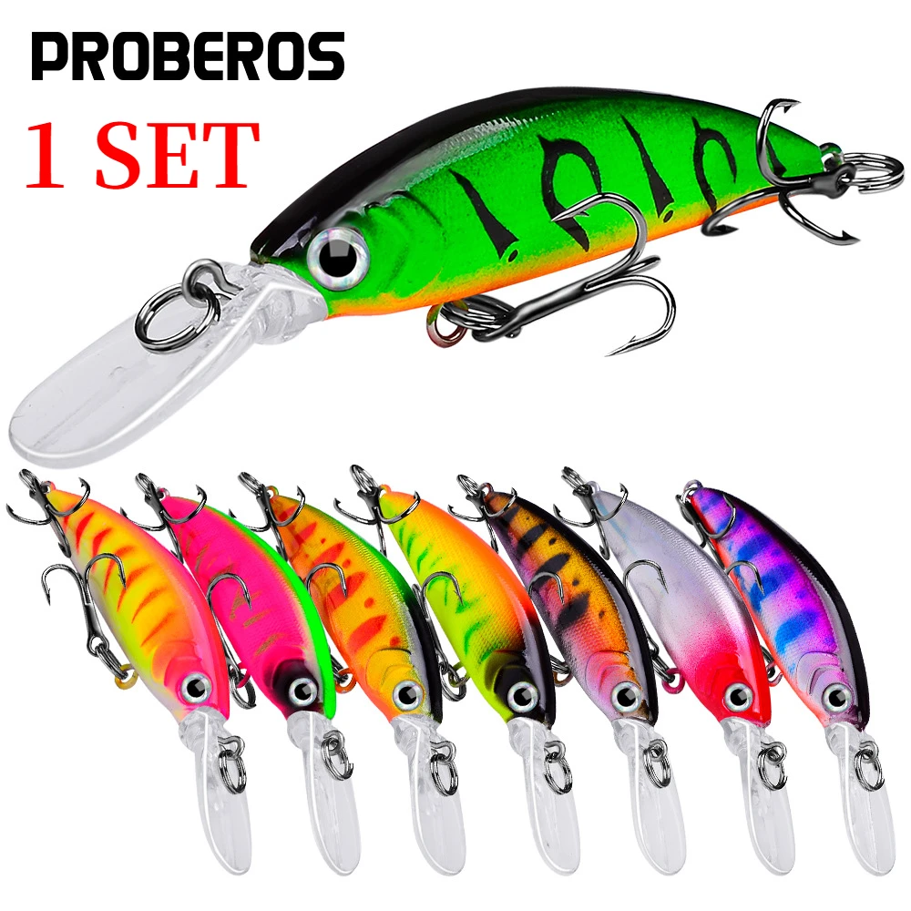 PROBEROS 9pcs/set Sinking Minnow Fishing Lure Set 5.5g 7cm Hard Bass Baits Lures Freshwater Fishing Accessories
PROBEROS 9pcs/set Sinking Minnow Fishing Lure Set 5.5g 7cm Hard Bass Baits Lures Freshwater Fishing Accessories