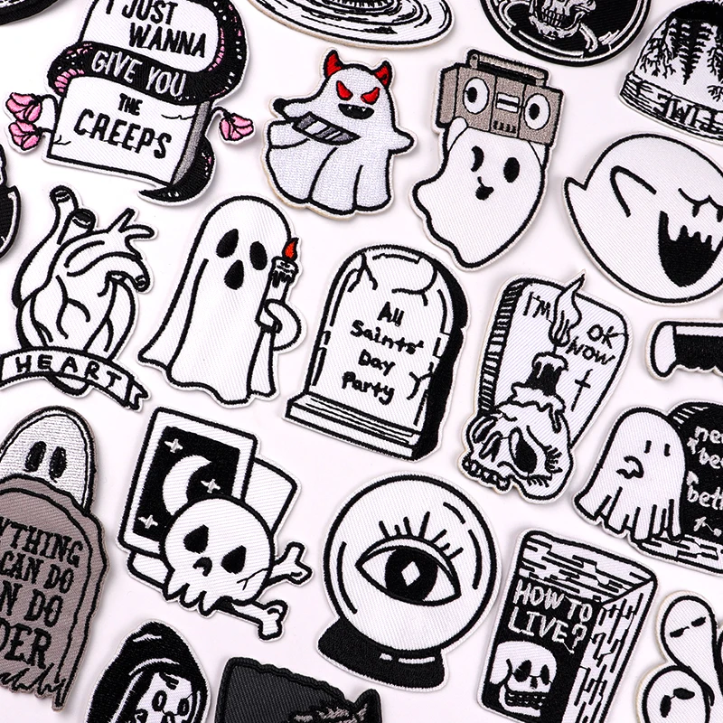 Funny Ghost Embroidery Patch Sew Embroidered Applique Iron On Patches For Clothing Punk/Skull Patches On Clothes Jacket DIY
Funny Ghost Embroidery Patch Sew Embroidered Applique Iron On Patches For Clothing Punk/Skull Patches On Clothes Jacket DIY