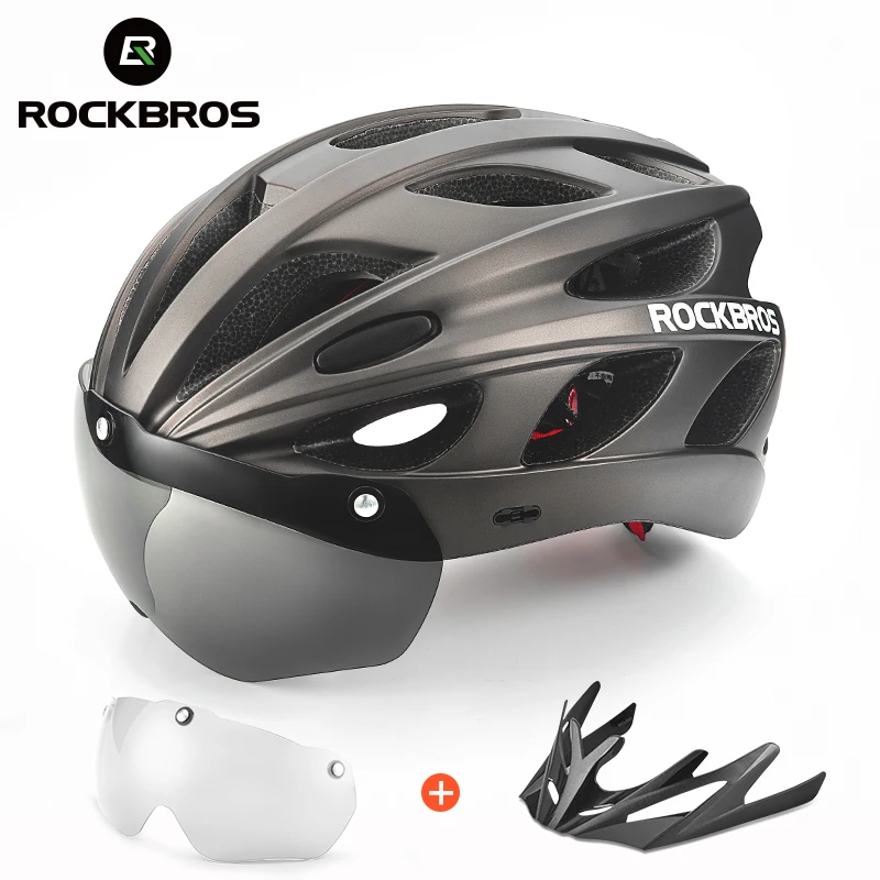 

Велосипедный шлем ROCKBROS, цельнолитой ультралегкий защитный шлем для мужчин и женщин, козырек для горных и шоссейных велосипедов, оборудование для велоспорта