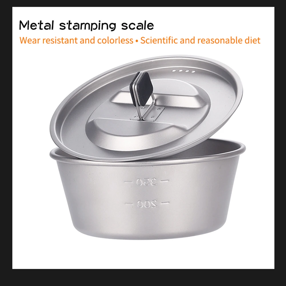 Ergonomic Design Titanium Tableware Set Sierra Bowl with Handle Lid and Mesh Bag Perfect for Camping and Hiking
Ergonomic Design Titanium Tableware Set Sierra Bowl with Handle Lid and Mesh Bag Perfect for Camping and Hiking