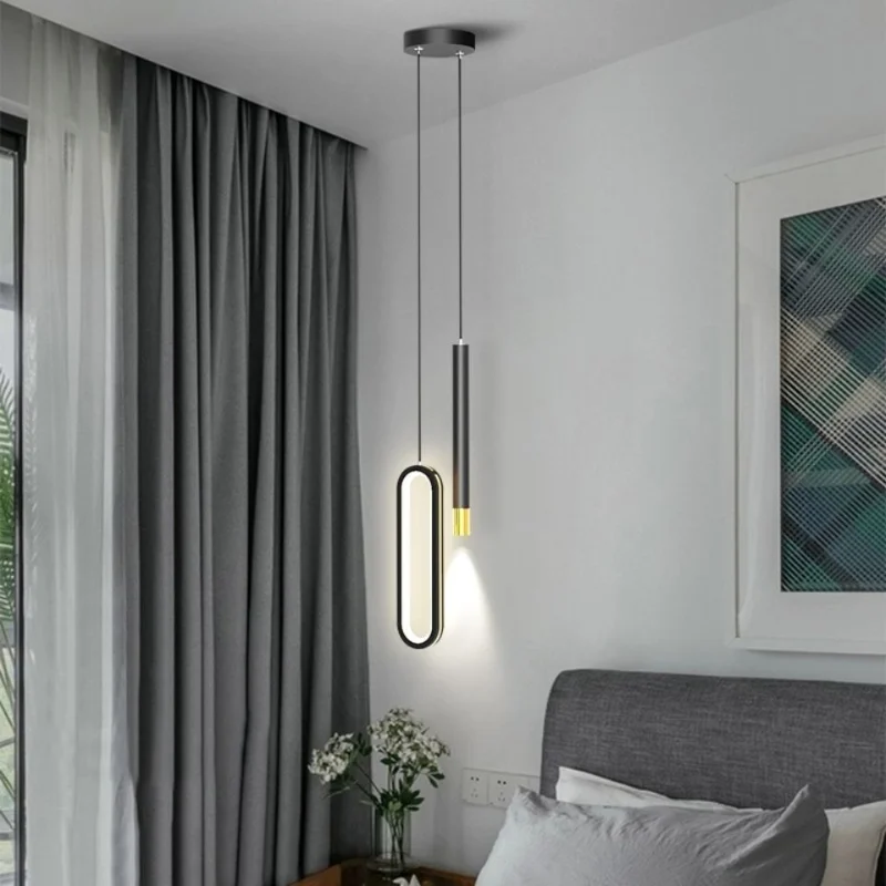 Modern Indoor Bedside Pendant Lamp Simple Nodic Living Room Chandelier Dining Room Bedroom Led Lights Black Spotlight Lighting
Modern Indoor Bedside Pendant Lamp Simple Nodic Living Room Chandelier Dining Room Bedroom Led Lights Black Spotlight Lighting