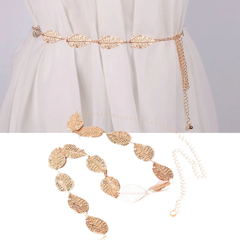 Elegant Women Leaf Metal Belt Ring Waist Strap Retro Gold Silver Hollow Out Dress Decorative Waistban Streetwear Accessories
Elegant Women Leaf Metal Belt Ring Waist Strap Retro Gold Silver Hollow Out Dress Decorative Waistban Streetwear Accessories