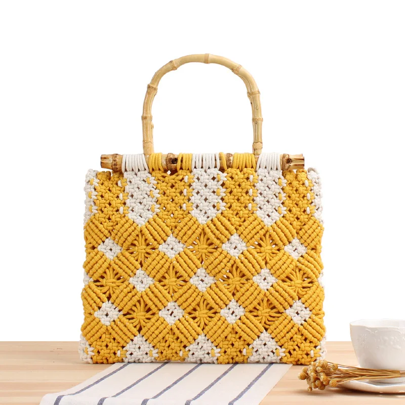 New Straw Handbags Women Hand-Woven Clutch Bamboo Rattan Bag Soft Drawstring Casual Wedding Travel Beach Shoulder Bags
New Straw Handbags Women Hand-Woven Clutch Bamboo Rattan Bag Soft Drawstring Casual Wedding Travel Beach Shoulder Bags
