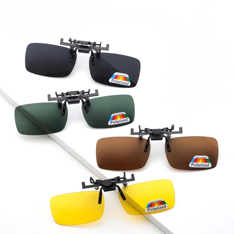 

Polarized Clip Sunglasses Myopia Glasses Clip Driver Fishing Night Vision Myopia Clip-on Sun Shading Eyeglasses