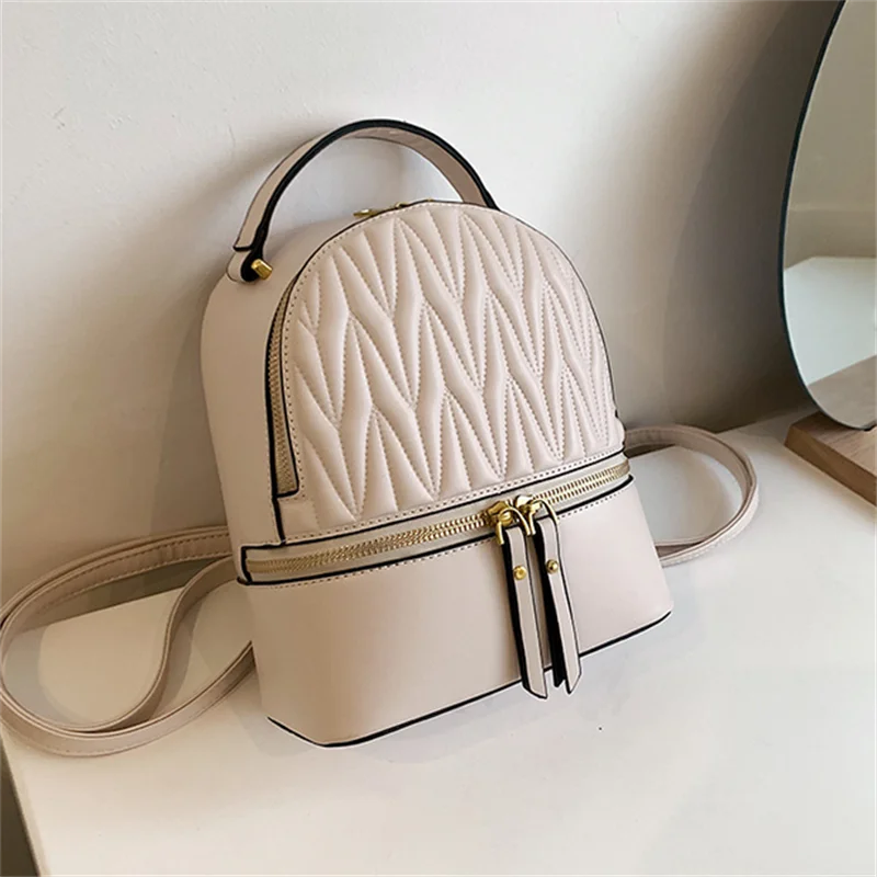 Fashion Double Zipper Women Backpack 2022 New PU Leather Female Bag Solid Color Handbag Girl Simple Style shoulder bag trend Sac
Fashion Double Zipper Women Backpack 2022 New PU Leather Female Bag Solid Color Handbag Girl Simple Style shoulder bag trend Sac