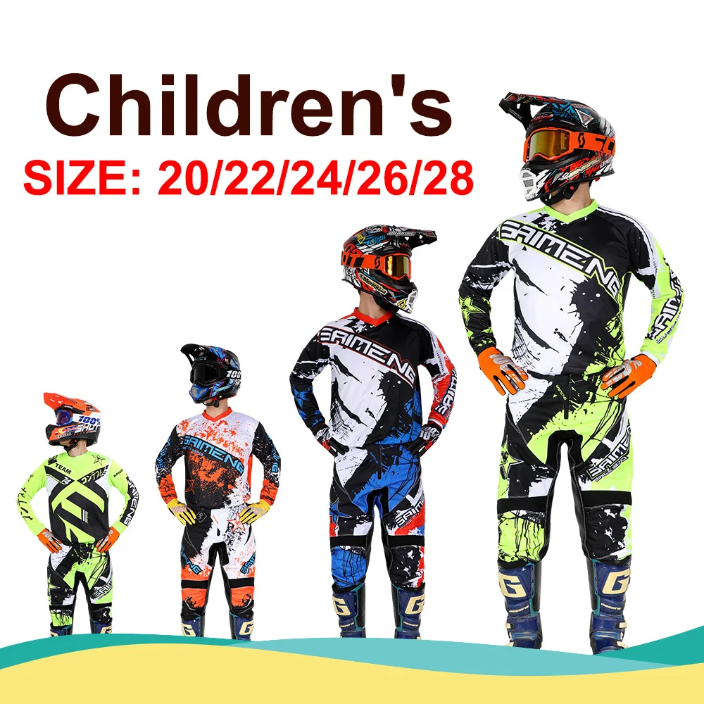 Motocross gear set Jersey and Pants children's big boy girl kid printing number name logo Off-road racing suit Flexair new
Motocross gear set Jersey and Pants children's big boy girl kid printing number name logo Off-road racing suit Flexair new