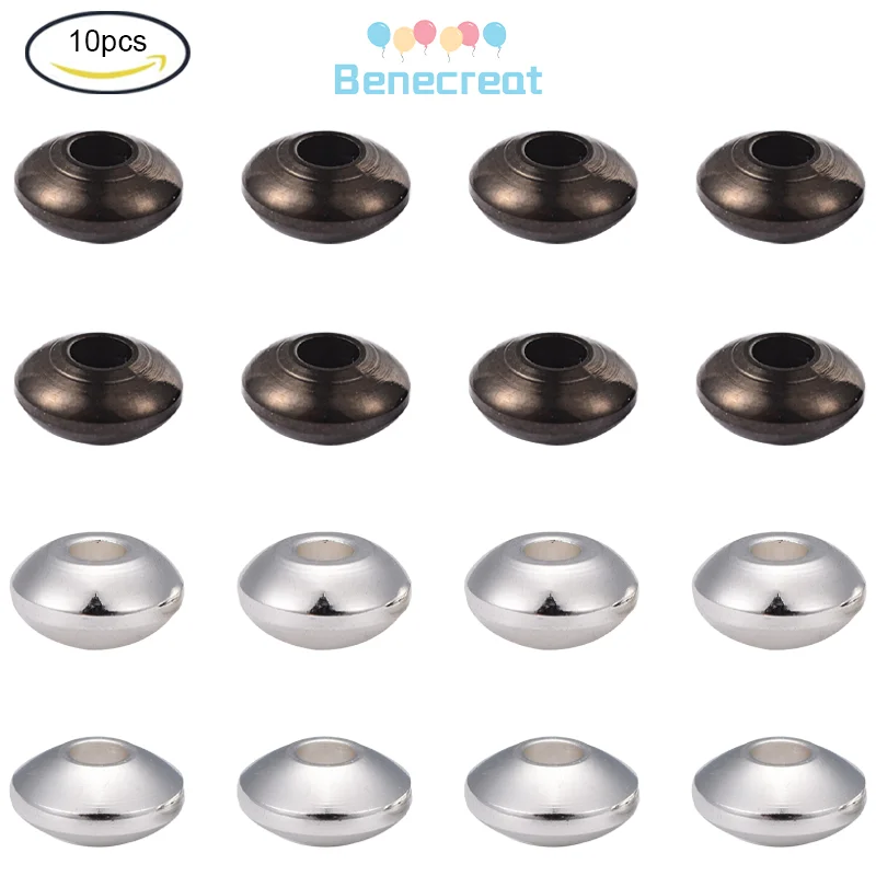 10PC Flat Round 304 Stainless Steel Spacer Beads Stainless Steel Color Bicone Shaped Beads Loose Beads for Jewelry Making
10PC Flat Round 304 Stainless Steel Spacer Beads Stainless Steel Color Bicone Shaped Beads Loose Beads for Jewelry Making