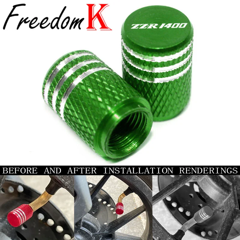 For Kawasaki ZZR1400 ZZR 1400 all year Universal Motorcycle Accessories Wheel Tire CNC Aluminum Valve Stem Caps Airtight Covers
For Kawasaki ZZR1400 ZZR 1400 all year Universal Motorcycle Accessories Wheel Tire CNC Aluminum Valve Stem Caps Airtight Covers