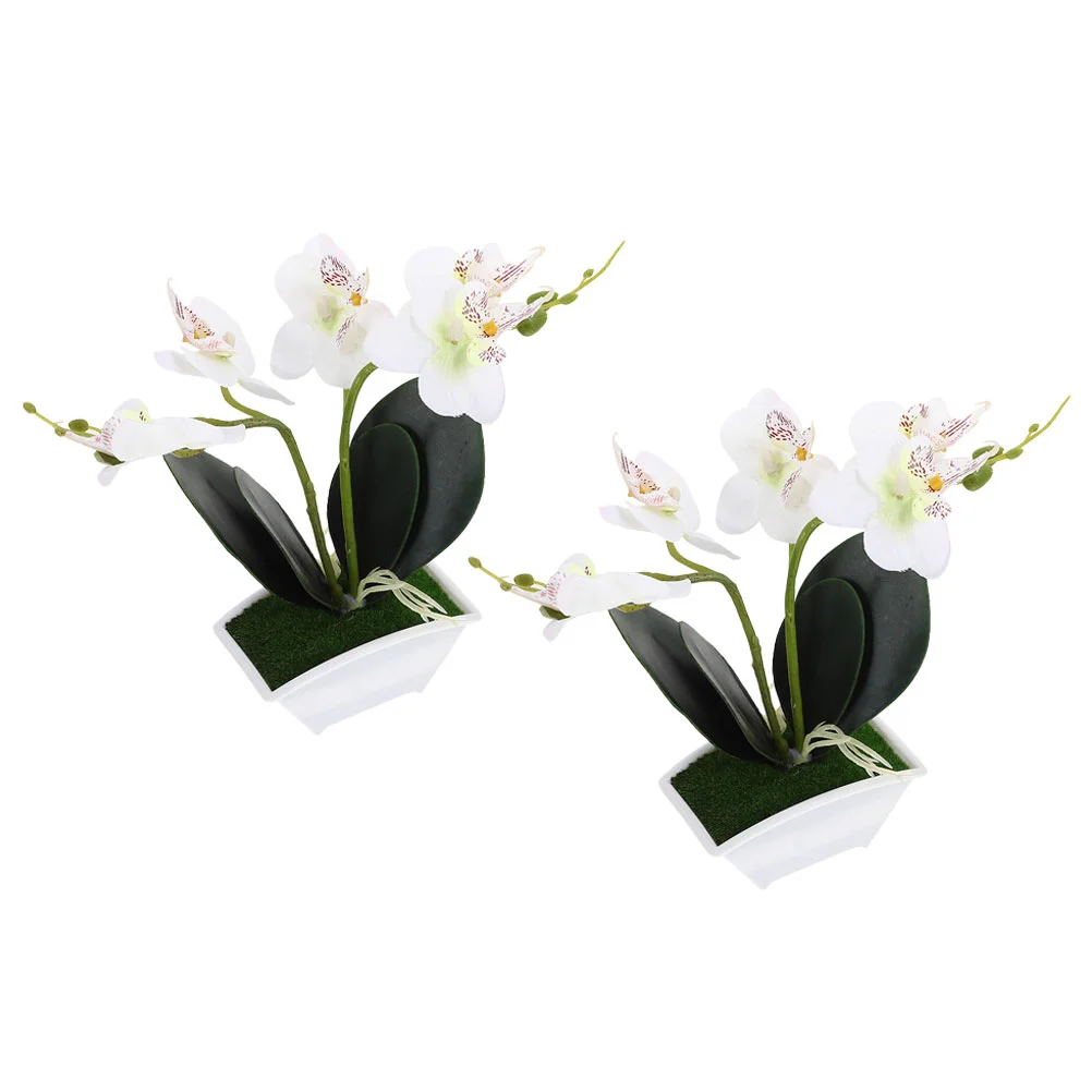 2 Pcs Simulation Phalaenopsis Fake Flower Bonsai Potted Bathroom Decorations Artificial Plant Adornments Flowers in Lifelike
2 Pcs Simulation Phalaenopsis Fake Flower Bonsai Potted Bathroom Decorations Artificial Plant Adornments Flowers in Lifelike