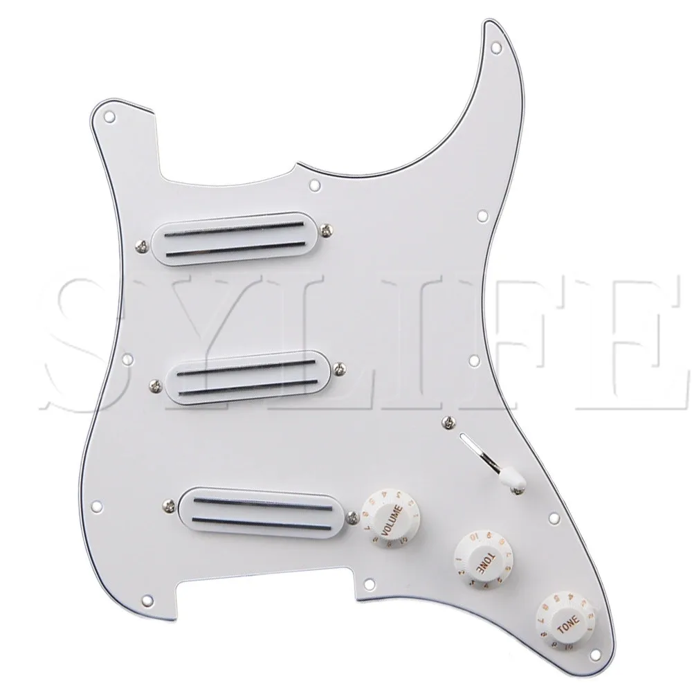 B500K/A500K Tone Dual Rail Pickups Pickguard, 11 отверстий для электрогитары, белый 
B500K/A500K Tone Dual Rail Pickups Pickguard, 11 отверстий для электрогитары, белый