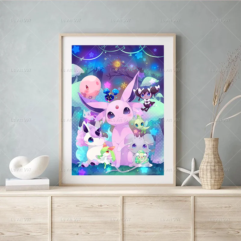 Japanese Style Pokemon Espeon Mew Poster Cute Comic Cartoon Cavnas Painting Wall Art Picture Bedroom Home Decor Mural Cuadros 
Japanese Style Pokemon Espeon Mew Poster Cute Comic Cartoon Cavnas Painting Wall Art Picture Bedroom Home Decor Mural Cuadros