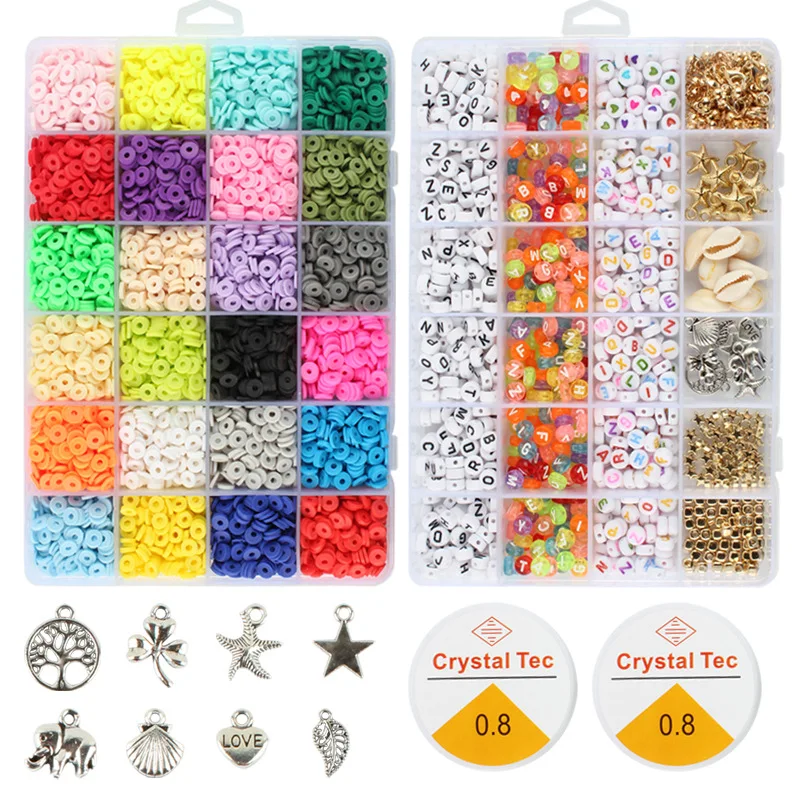 DIY Color Polymer Clay Bead Kit For Women Bracelet Hand String Earrings Anklet Letter Beads Kit For Jewelry Making Accessories
DIY Color Polymer Clay Bead Kit For Women Bracelet Hand String Earrings Anklet Letter Beads Kit For Jewelry Making Accessories