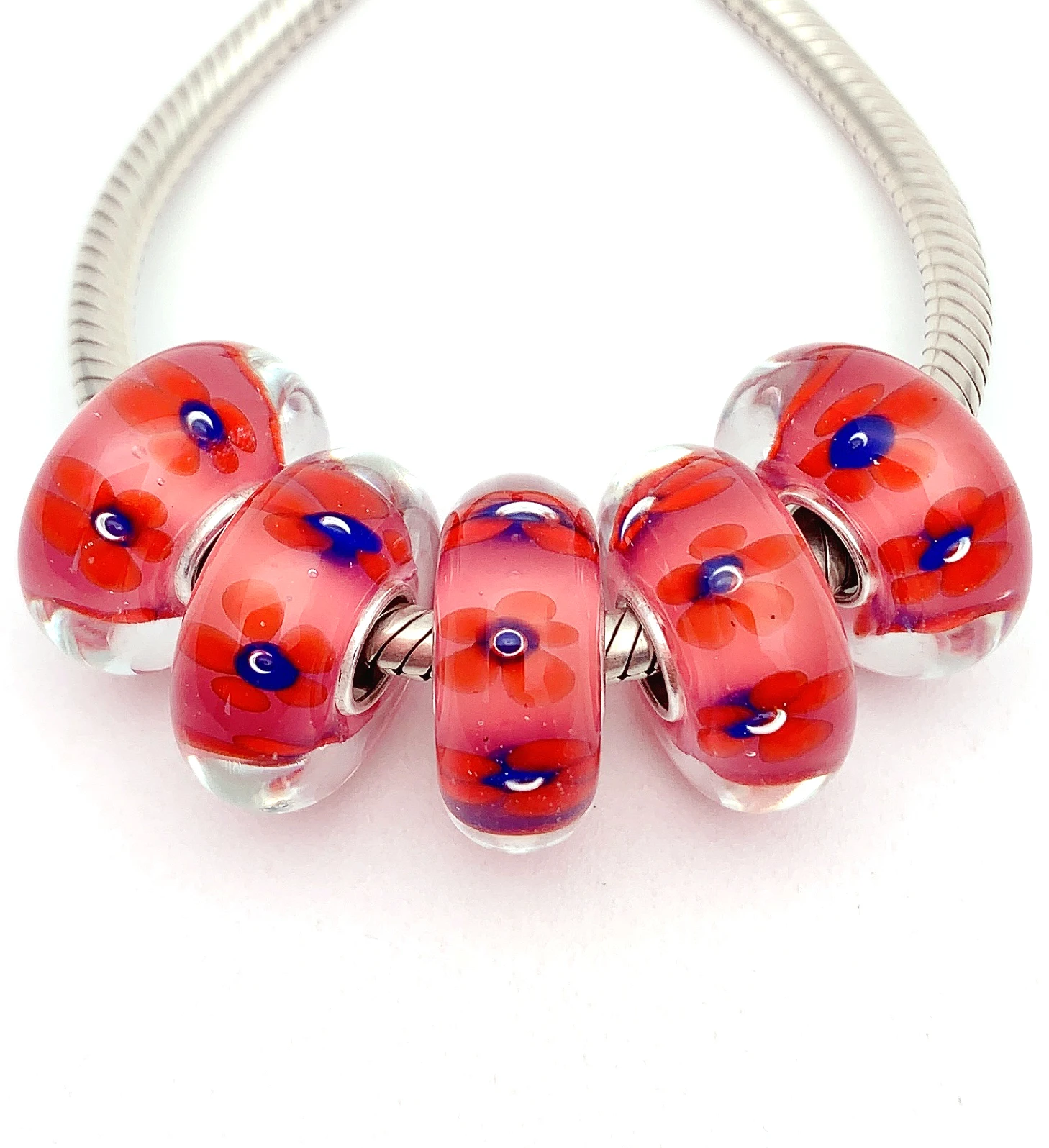 YG227 5X 100% Authenticity S925 Sterling Silver Beads Murano Glassbeads NEW Fit European Charms Bracelet Diy Jewelry Lampwork
YG227 5X 100% Authenticity S925 Sterling Silver Beads Murano Glassbeads NEW Fit European Charms Bracelet Diy Jewelry Lampwork