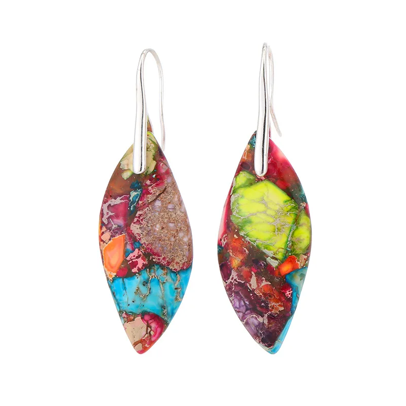 Colorful Natural Stone Geometric Dangle Earrings Boho Semi-Precious Stone Hanging Earring For Women Femme Jewelry Gift Dropshipp
Colorful Natural Stone Geometric Dangle Earrings Boho Semi-Precious Stone Hanging Earring For Women Femme Jewelry Gift Dropshipp