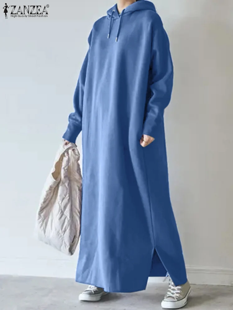 ZANZEA Autumn Casual Hooded Vestidos 2022 Solid Sweatshirt Dress Women Oversized Hoodies Robe Longue Female Warm Loose Dresses
ZANZEA Autumn Casual Hooded Vestidos 2022 Solid Sweatshirt Dress Women Oversized Hoodies Robe Longue Female Warm Loose Dresses