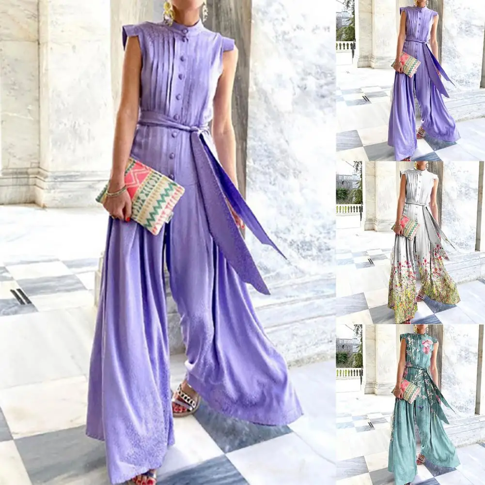 Jumpsuit Popular Wide Leg Belted Patchwork Romper Women Women Romper Printed for Office
Jumpsuit Popular Wide Leg Belted Patchwork Romper Women Women Romper Printed for Office