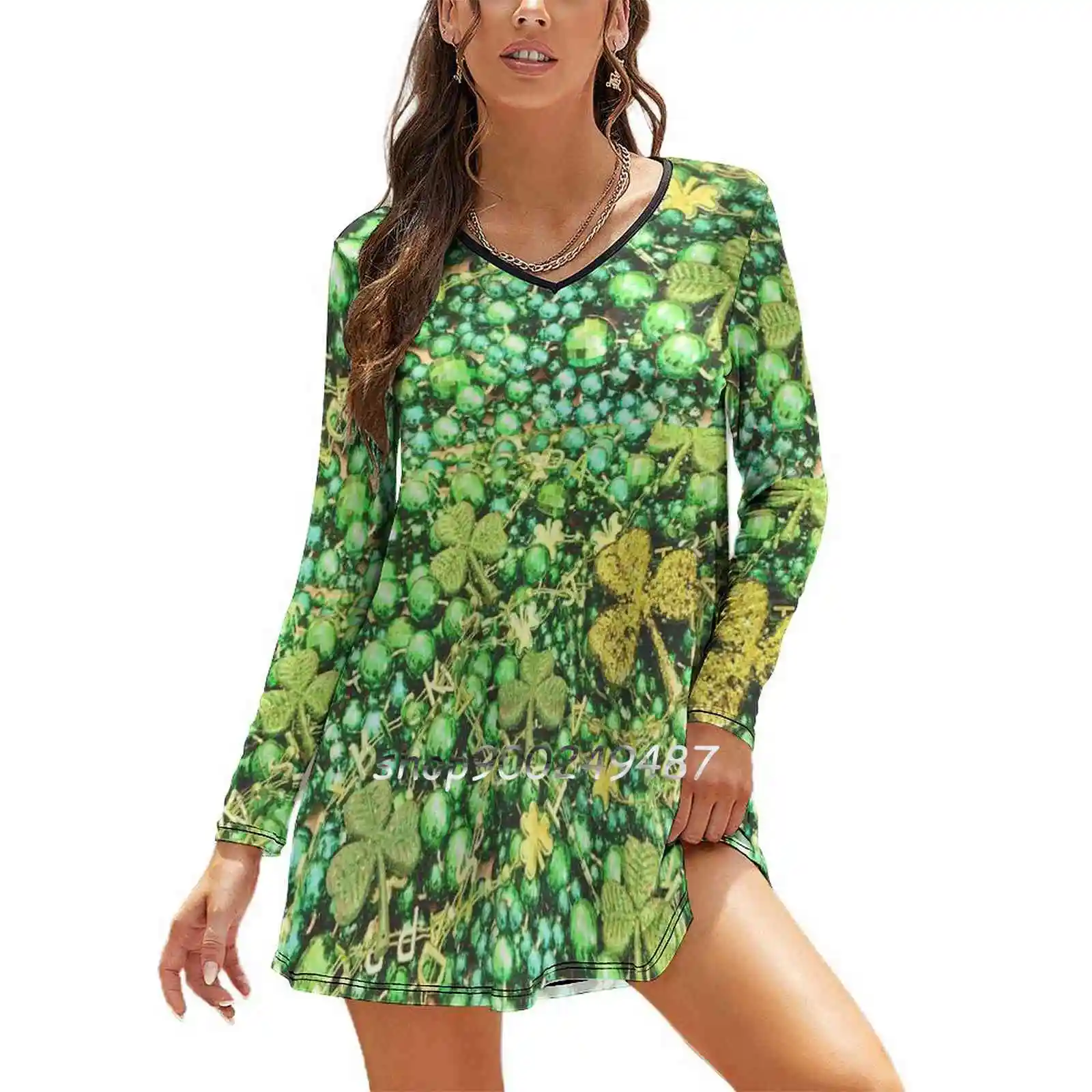 Ireland St Patrick'S Day Green Irish Beads Women Casual High Waist Mini Dress Long Sleeve Dress Autumn New Fashion Dress
Ireland St Patrick'S Day Green Irish Beads Women Casual High Waist Mini Dress Long Sleeve Dress Autumn New Fashion Dress
