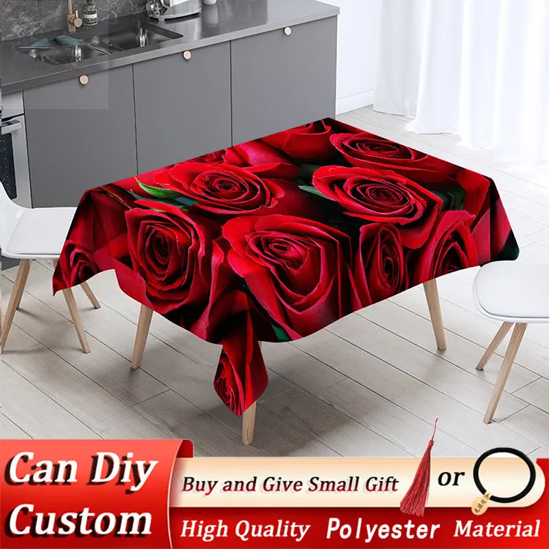 Red Rose Tablecloth Valentine's Day Candlelight Dinner Printed Table Cover Dining Coffee Desk Cloth Tapete Wedding Decoration
Red Rose Tablecloth Valentine's Day Candlelight Dinner Printed Table Cover Dining Coffee Desk Cloth Tapete Wedding Decoration