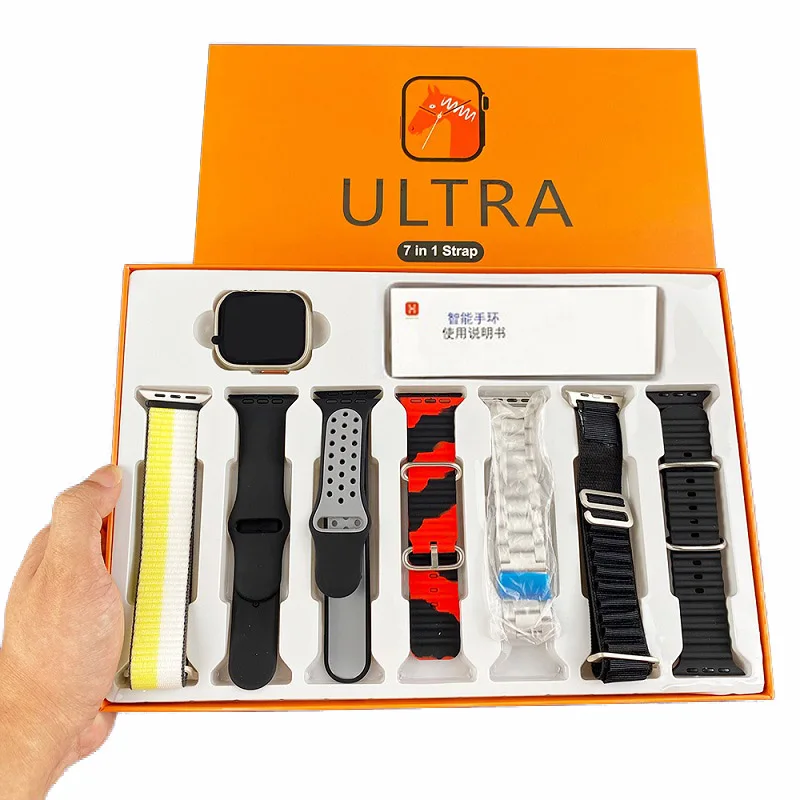 7 In 1 Strap Smart Watch Man Smartwatch 2023 49mm 2.01 inch Sport Fitness Watch Bluetooth Call Watches For Apple Watch Ultra
7 In 1 Strap Smart Watch Man Smartwatch 2023 49mm 2.01 inch Sport Fitness Watch Bluetooth Call Watches For Apple Watch Ultra