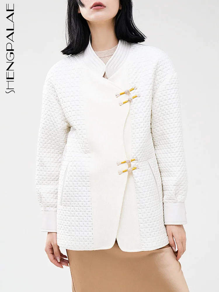 SHENGPALAE Women's Sheepskin Cotton Padded Coat Stand Collar Button Patchwork Chinese Style Down Jacket Autumn 2023 New 5R5811
SHENGPALAE Women's Sheepskin Cotton Padded Coat Stand Collar Button Patchwork Chinese Style Down Jacket Autumn 2023 New 5R5811