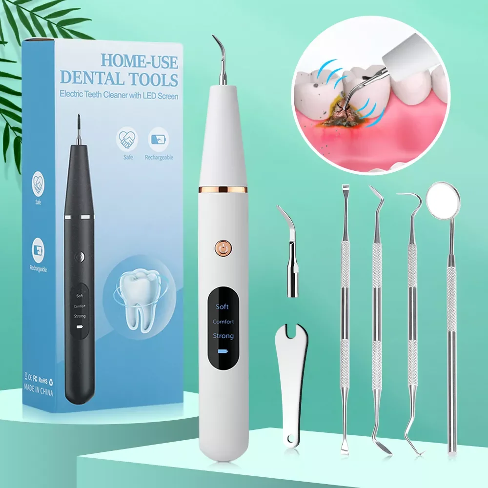 Electric Ultrasonic Irrigator Dental Scaler Calculus Oral Tartar Remover Tooth Stain Cleaner LED Teeth Whitening Cleaning tools
Electric Ultrasonic Irrigator Dental Scaler Calculus Oral Tartar Remover Tooth Stain Cleaner LED Teeth Whitening Cleaning tools