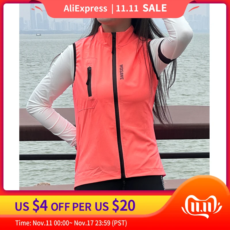 WOSAWE Women Windproof Waterproof Summer Cycling Vest Quick Dry Vest Bicycle Sleeveless Racing Bike Breathable Tops
WOSAWE Women Windproof Waterproof Summer Cycling Vest Quick Dry Vest Bicycle Sleeveless Racing Bike Breathable Tops