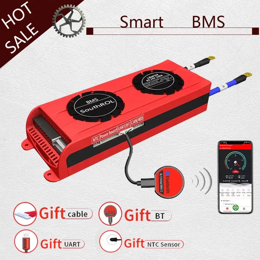 Smart BMS 4S LiFePo4 12V 48V 30A 60A 80A 100A 120A 150A 200A 250A 300A 3S-32S Li-Ion LTO 3S 4S 7S 8S 12S 13S 16S 24S solar
Smart BMS 4S LiFePo4 12V 48V 30A 60A 80A 100A 120A 150A 200A 250A 300A 3S-32S Li-Ion LTO 3S 4S 7S 8S 12S 13S 16S 24S solar