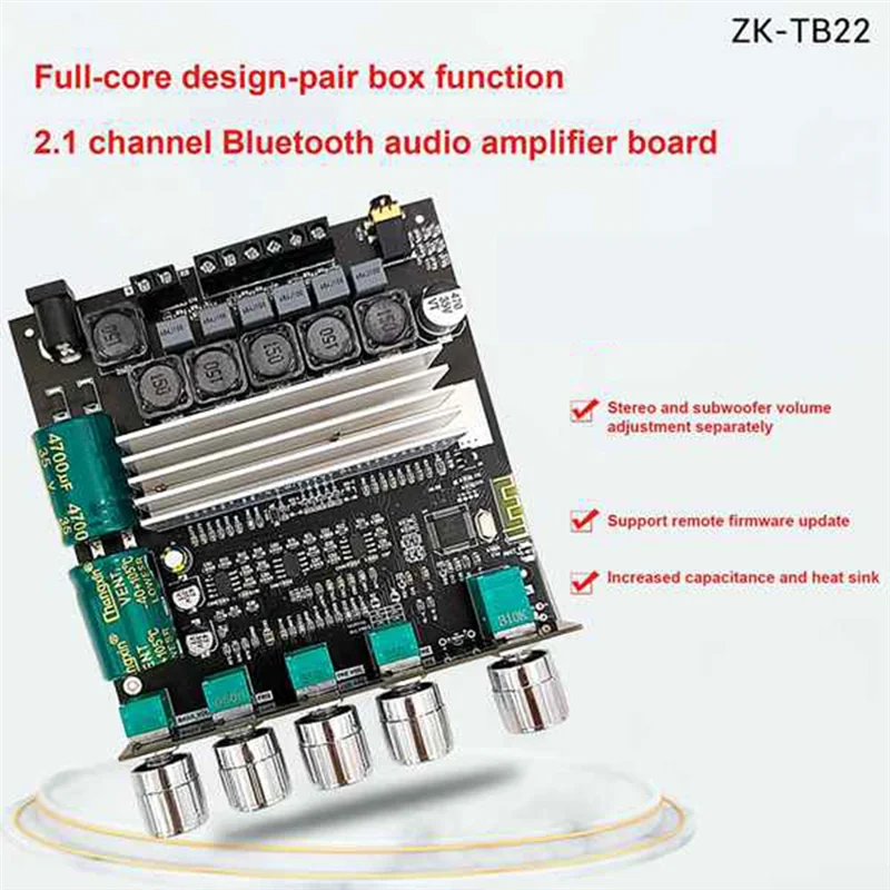 ZK-TB22 TPA3116D2 Bluetooth усилитель сабвуфера платы 2,1 HIfi высокомощный стерео усилитель 2X50W + 100W для динамика
ZK-TB22 TPA3116D2 Bluetooth усилитель сабвуфера платы 2,1 HIfi высокомощный стерео усилитель 2X50W + 100W для динамика