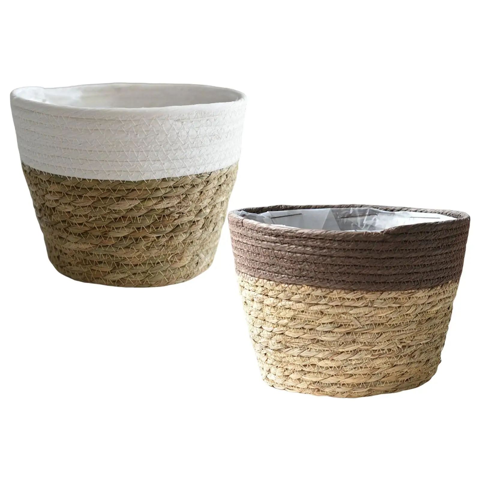 Straw Plant Basket with Liners Holder Boho Storage Basket Plant Pots for Courtyard Garden Indoor Outdoor Decoration Ornament
Straw Plant Basket with Liners Holder Boho Storage Basket Plant Pots for Courtyard Garden Indoor Outdoor Decoration Ornament